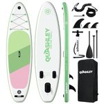 Quashley All-Around Inflatable Paddle Board 10'6" SUP for Adults & Kids,Family Stable Paddleboard,Beginner Friendly Full Kit with Backpack/Hand Pump/Leash Blue