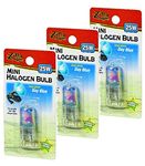 Zilla Mini Halogen Lamp Reptile Bulb, 25-watt, Day Blue (3 Pack)