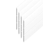 5 Metre Length x 300 Millimetre White Plastic Soffit Board Upvc Hollow Soffit Cladding Pack of 4