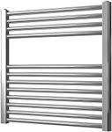 Greened House Chrome Straight Heated Towel Rail 600mm x 600mm Flat Heated Towel Radiator