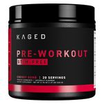 Kaged Muscle | Stimulant Free Pre Workout Powder for Unisex, Delivers Intense Workout Energy, Supplements, Berry Blast, Natural Flavors Cherry Bomb