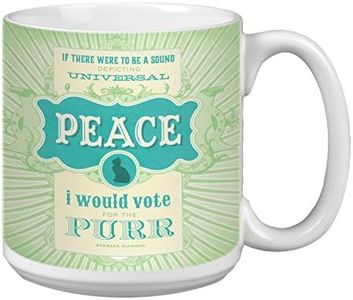 Tree-Free Greetings Extra Large 20-Ounce Ceramic Coffee Mug Universal Happiness Themed Cat Lover Art (XM63181)