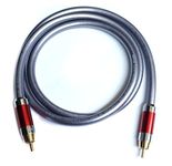 Dhivis RCA HiFi Cable-7Meters, for Subwoofer, Power Amplifier to AVR, RCA to RCA Cable, 99.999% Copper, Gold Plated Plugs (7M-RCA HiFi)