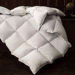 SWITTE Premium 750FP 100% Organic Cotton Goose Feather Down Duvet Cal-King Size, Ultra-Soft Duvet Insert, All Season Down Proof Duvet with 8 Corner Tabs,Oeko TEX Certified White