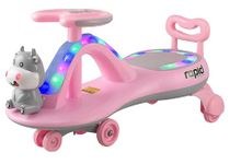 JoyRide Premium Panda Rapid Swing Magic Car| Toys for Kids Girl Boy|Dashing Lights Music Rideons & Wagons Non Battery Operated Ride On Pink