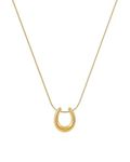 ALRNBY Gold Necklace for Women Dainty Horseshoe Drop Pendant Necklace Charm Necklace Silver Choker Necklace for Women Gold Plated Stainless Steel Necklace Trendy Waterproof Lucky Jewelry Gift Non Tarnish (Color6 Gold Horseshoe)