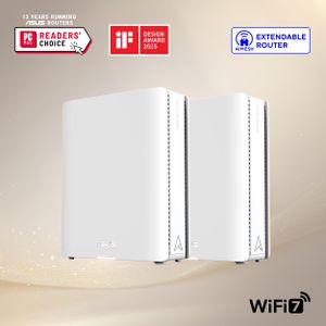ASUS ZenWiFi BQ16 Quad-Band WiFi 7 Mesh System, 2-Pack