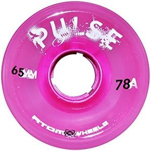 ATOM SKATES Outdoor Quad Roller Wheels 78A ATOM PULSE 65x37 Pink / 1 Pack - 4 Wheels