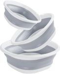 Multipurpose Foldable Collapsible Washbasin Lightweight Portable Basin, Collapsible Basin for Camping Sink and RV Sinks (Set of 3, S,M,L)