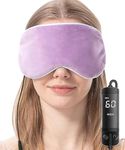 Aroma Season Electric Hot Steam Cotton Silk Blepharitis Eye Mask, Treatment for Migrianes, Dry Eyes, Dark Circle, Puffy Eyes, Styes, Chalazion (Purple)