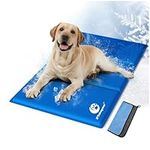 Shinyee Dog Cooling Mat 【XXL-M】 Cool Non-Toxic Gel Cooling Mat for Dogs Cats and People, Pet Self Cooling Pad Cushions Bed Sofa in Summer, Ideal for Home Cars Laptop (L: 90x50CM)