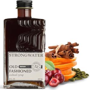Strongwater Smoked Old Fashioned Craft Cocktail Mixer - Makes 32 Cocktails - Handcrafted Old Fashioned Syrup with Lapsang Souchong Tea, Sugar, Citrus & Cherry