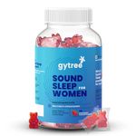 Gytree Sound Sleep Gummies for Women with Melatonin & Ashwagandha | Non-Addictive Sleep Gummies | Improves Sleep, Relaxes Nerves & Busts Stress | Sleep Supplement | Strawberry Flavour (Pack of 30)