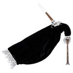 Scottish Goose Practice Bagpipe Rosewood Silver Mounts Black Velvet Bag