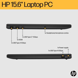 HP 15.6" Laptop – AMD Ryzen 7, 16GB RAM, 512GB SSD, FHD, Windows 11, Jet Black