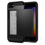Spigen Slim Armor CS Back Cover Case Compatible with iPhone SE(2022/2020)/8/7 (TPU + Poly Carbonate | Black)
