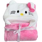 MY NEWBORN by 10 Club 3-in-1 Hooded Baby Blanket Wrapper | All Season Soft Swaddle for New Born Baby | Soft Skin Friendly Baby Wrapper | Baby Blankets Newborn 0-6 Months | Pink | Baby Shower Gift