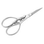 Antique Vintage Style Scissor Cutting Embroidery Cross Stitch Sewing Tool Tailor Scissors Household DIY Sewing Accessories (Silver with Sliver Pattern)