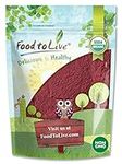 Organic Beet Root Powder, 1 Pounds — Non-GMO, Raw, Kosher, 100% Pure, Vegan Superfood, Bulk, Rich in Iron and Fiber, Great for Juices, Drinks, and Smoothies