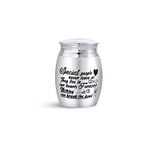 Luluadorn Small Memorial Cremation Urn for Dad Mom Family Members Ashes Funeral Keepsake Stainless Steel Urns Special People Never Leave us