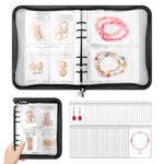 Bvdfgk Transparent Jewelry Storage Book - Jewelry Organizer Book Set with Pockets for Travel, Clear Earring Holder Bags for Storage - Upgraded Zipper