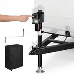 Dnigh Electric Trailer Jack 2500kg Capacity A-Frame Tongue Jack with LED Light and Black Protective Cover, Lifting Range 9"-27" for RV Horse Camping Trailer