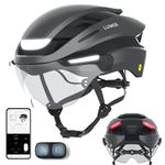 Lumos Ultra E-Bike Smart Helmet | NTA 8667 Certified | Front & Rear LED Lights | Retractable Face Shield | App Controlled | EBike, Scooter, Cycling, Bicycle | Adults, Men Women