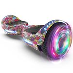 HOVERSTAR Hoverboard All New Version-HS2.0, Chrome Color & Coating Skins Two Wheels Self-Balancing Scooter with Wireless Speaker Playing Music & Led Wheels Flashing Lights