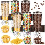 Nitial 2 Pieces Cereal Dispenser Wall Mounted 4.5L Triple Candy Machine Grain Dispenser with Cup Triple Dry Food Snack Wall Mount Cereal Storage Container for Kitchen Food Store Coffee Beans Store