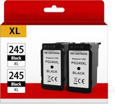 Ink 245 Encre 245 XL Printer Ink 245 Replacement for Canon Ink 245 pg-245 pg 245 Canon Printer Ink 245 for Pixma MX492 MX490 (2 Black, 2 Pack)