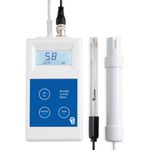 Bluelab METCOM Combo Meter for pH, Temperature, and Conductivity Measures, Easy Calibration, White