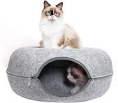 2023 NEW Large 60CM Cat Tunnel Donut Cat Bed House Cat Toys Play Rabbit Pet Cave