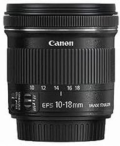 Canon Obiettivo Ultragrandangolare con Zoom, EF-S 10-18 mm f/4.5-5.6 IS STM, Nero/Antracite