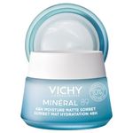 Vichy Moisturizing Face Cream, Mineral 89 48 Hour Moisture Matte Sorbet Fragrance-Free Gel, Enriched with Hyaluronic Acid, Niacinamide, Salicylic Acid & Mattifying Powder, For Normal-Oily Skin, 50mL