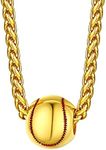 Gold Baseball Pendant Charm Ball Sp