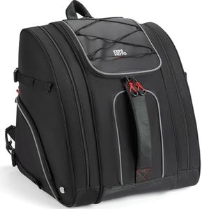 KEMIMOTO Ski Boot Bag, 55L Waterproof and Snowproof Skiing and Snowboarding Travel Luggage, Excellent for Store Ski Boots, Skiing, Snowboarding, Jacket, Helmet, Goggles, Gloves & Accessories-Black