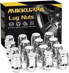 MIKKUPPA 1/2-20 Chrome Lug Nuts - Replacement for Aftermarket EZGO and Club Car Golf Carts 16PCS 60 Degree Steel Conical tire Lug nut