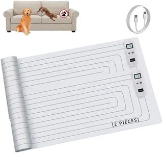 Seerway Pet Shock Mat for Dogs and Cats, 2-Piece 60"x 12" Rechargeable Electric Training Mats to Keep Pets Off Couch, Bed, Kitchen Countertop