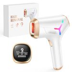 Hikyskin IPL Laser Hair Removal Device - Painless & Faster & 3-in-1 & Long Lasting Result, IGBT at-Home Laser Hair Remover for Women and Men, Body and Face, RGB Light, 3 Modes, 9 Levels