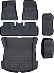 TAPTES for Tesla Model 3 Floor Mats 2023 2022 2021 All Weather Floor Mats 2021-2023, 6 Piece for Tesla Model 3 Front Trunk Mat Rear Cargo Liner for Model 3 Accessories 2021-2023