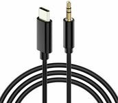 USB Type C to 3.5mm Male Aux Audio Jack Cable 1M, USB C to 3.5mm Headphones Stereo Cord Car, Audio Jack DAC Earphone USBC Aux Adapter Converter Compatible with Samsung Galaxy S23 S21 S20 (Black)