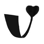 C String Lingerie, Sensual Lady Women's Panty, CSTRING Thong, SELF Adhesive Heart Shaped Innerwear (M, Black)