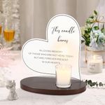 Sympathy Candle Wedding Signs, Wedding Decorations in Memory of Loved One Gifts, Wedding Memorial Sign for ceremony and reception, Bereavement Sympathy Gift for Loss of Mom, Father, Husband