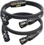 Short XLR Cables 3.3ft 2 Pack, Gold