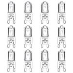 Caldarax 12 Pack G9 Halogen Oven Lamps 40W Dimmable, Capsule Halogen Bulbs, AC 230V, 2700K Warm White, 480lm, No Flicker, for Oven, Cabinet Lights, Wax Burner Bulbs, Cooker Hood