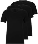 BOSS Men's 3-Pack V Neck Jersey T-Shirts, Black Night, Small