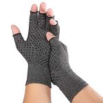 Compression Gloves for Arthritis for Women and Men, Fingerless Compression Arthritis Gloves with Grips for Arthritis Hands Pain Relief, Medical Arthritis Gloves for Women Rheumatoid Arthritis (Large)