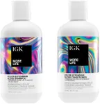 IGK MORE LIFE Color Extending Gloss Shampoo and Conditioner Set | Preserves Color Treated Hair | UV Protection | Vegan + Cruelty-Free | 8 oz