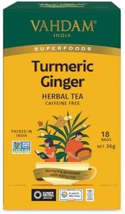Vahdam Tumeric Ginger Tea Bags 18 Pack