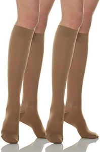 Relaxsan Basic 950 (2 Pares - Visón 3/L) Medias a la rodilla de prevención 280 Den compresi�ón graduada 22-27 mmHg